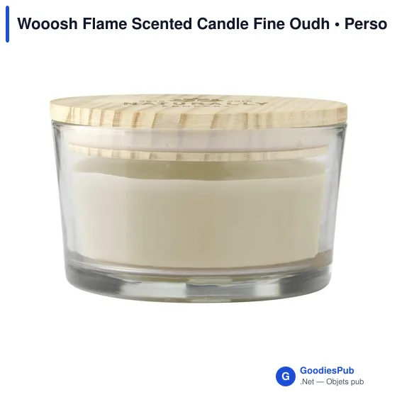 Bougie parfumée personnalisable Wooosh avec logo - Fine Oudh - Image 1
