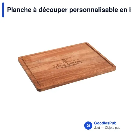 Planche à découper personnalisable en bois avec logo - Wooosh Gustoso