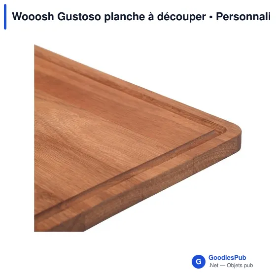 Planche à découper personnalisable en bois avec logo - Wooosh Gustoso - Image 4