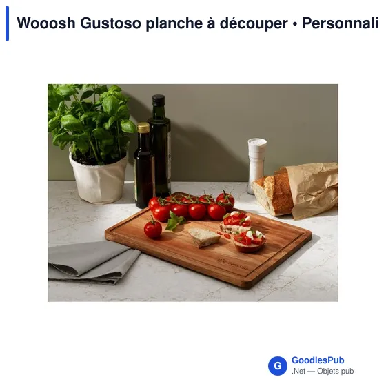 Planche à découper personnalisable en bois avec logo - Wooosh Gustoso - Image 7
