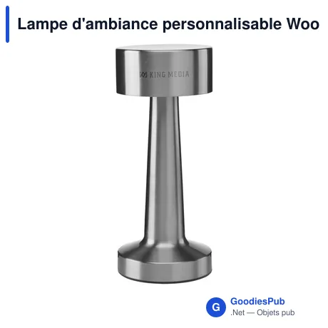 Lampe d'ambiance personnalisable Wooosh Luce RCS avec logo