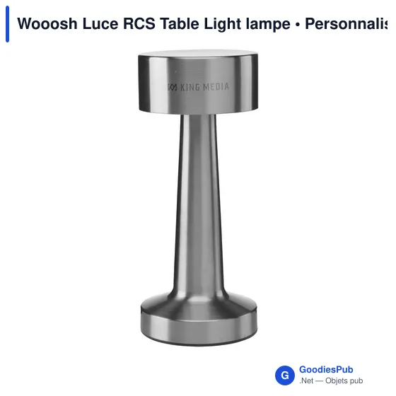 Lampe d'ambiance personnalisable Wooosh Luce RCS avec logo - Image 1