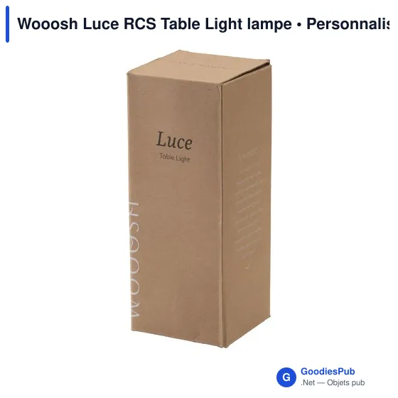 Lampe d'ambiance personnalisable Wooosh Luce RCS avec logo - Image 7
