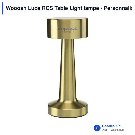 Lampe d'ambiance personnalisable Wooosh Luce RCS avec logo - Image 9