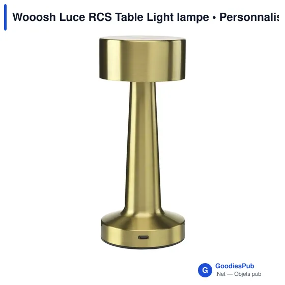 Lampe d'ambiance personnalisable Wooosh Luce RCS avec logo - Image 10