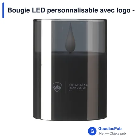 Bougie LED personnalisable avec logo - Wooosh Luminosa