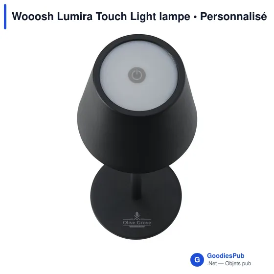 Lampe de bureau personnalisable Wooosh Lumira Touch Light avec logo - Image 2