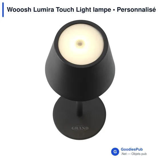 Lampe de bureau personnalisable Wooosh Lumira Touch Light avec logo - Image 4