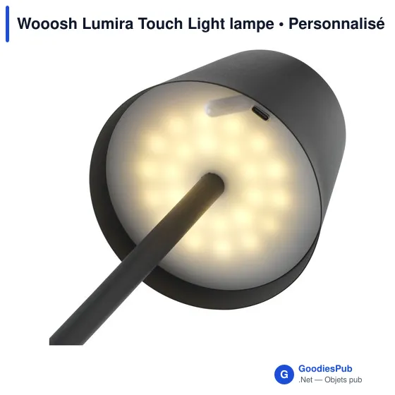 Lampe de bureau personnalisable Wooosh Lumira Touch Light avec logo - Image 7