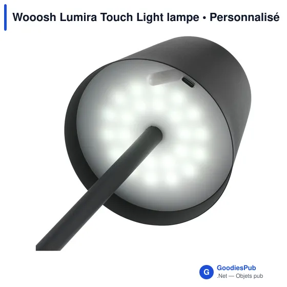 Lampe de bureau personnalisable Wooosh Lumira Touch Light avec logo - Image 8
