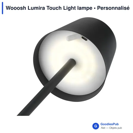 Lampe de bureau personnalisable Wooosh Lumira Touch Light avec logo - Image 9