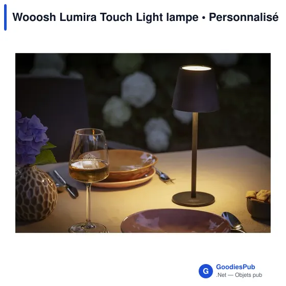 Lampe de bureau personnalisable Wooosh Lumira Touch Light avec logo - Image 10