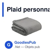 Plaid personnalisable en polyester recyclé avec logo - Wooosh Melrose GRS - Miniature 1