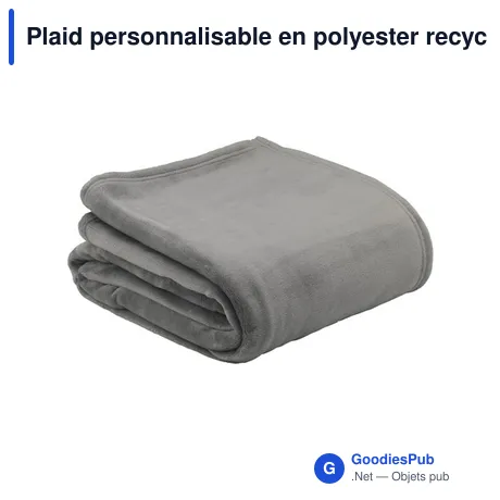 Plaid personnalisable en polyester recyclé avec logo - Wooosh Melrose GRS
