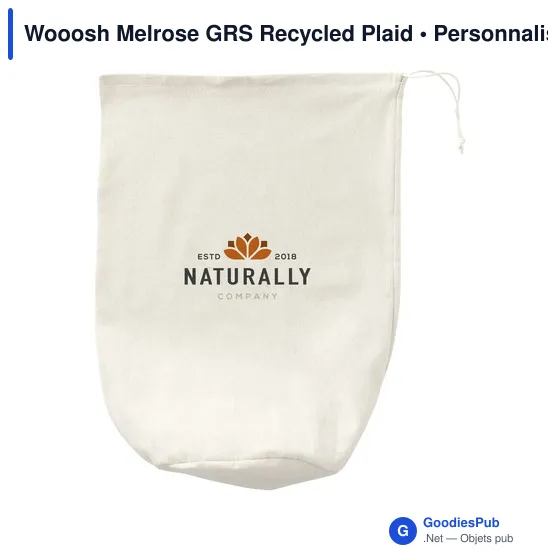 Plaid personnalisable en polyester recyclé avec logo - Wooosh Melrose GRS - Image 11