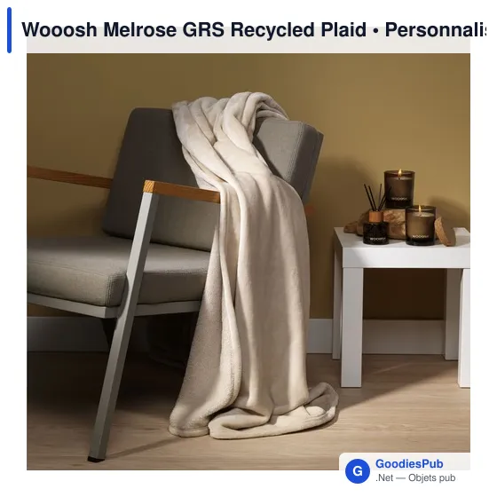 Plaid personnalisable en polyester recyclé avec logo - Wooosh Melrose GRS - Image 12