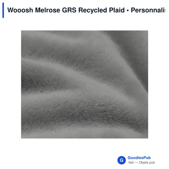 Plaid personnalisable en polyester recyclé avec logo - Wooosh Melrose GRS - Image 3