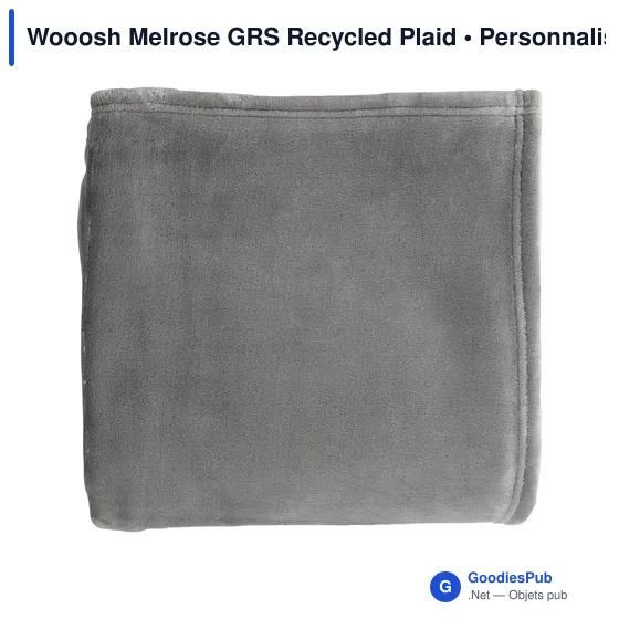 Plaid personnalisable en polyester recyclé avec logo - Wooosh Melrose GRS - Image 7