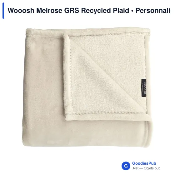Plaid personnalisable en polyester recyclé avec logo - Wooosh Melrose GRS - Image 8
