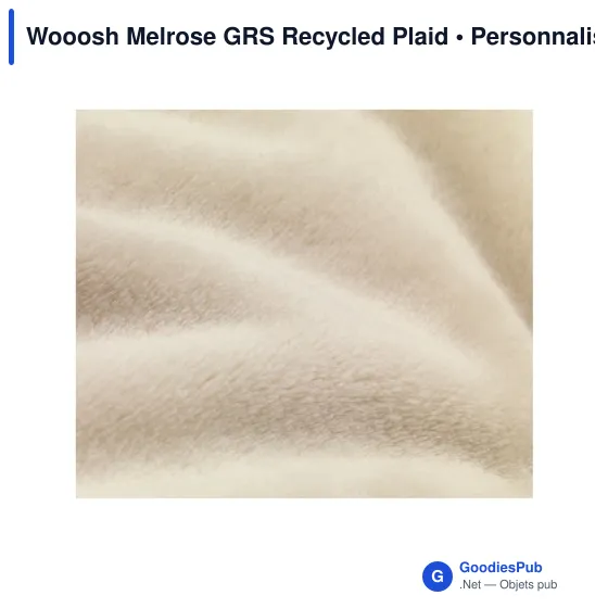 Plaid personnalisable en polyester recyclé avec logo - Wooosh Melrose GRS - Image 9