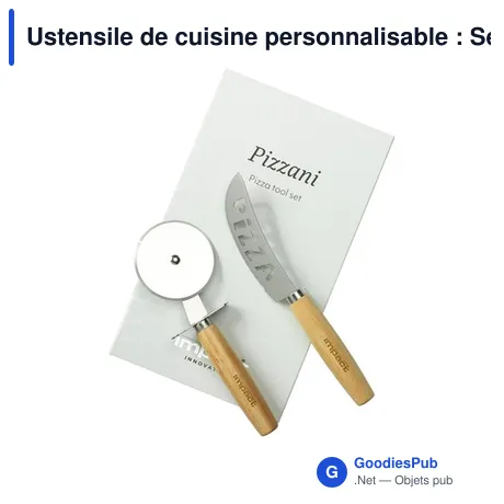 Ustensile de cuisine personnalisable : Set à pizza avec logo