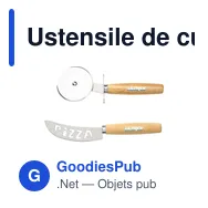 Ustensile de cuisine personnalisable : Set à pizza avec logo - Miniature 3