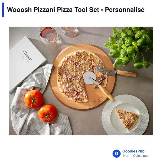 Ustensile de cuisine personnalisable : Set à pizza avec logo - Image 6