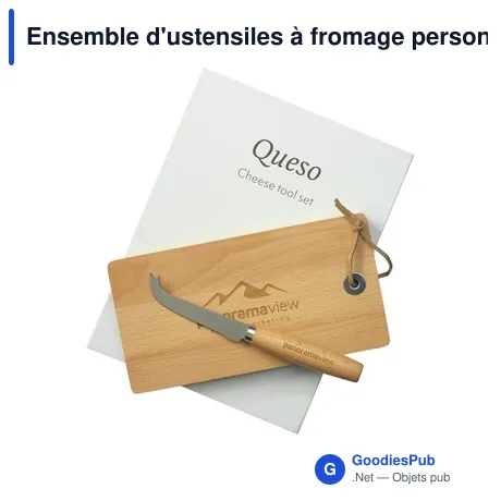Ensemble d'ustensiles à fromage personnalisable avec logo - Wooosh Queso
