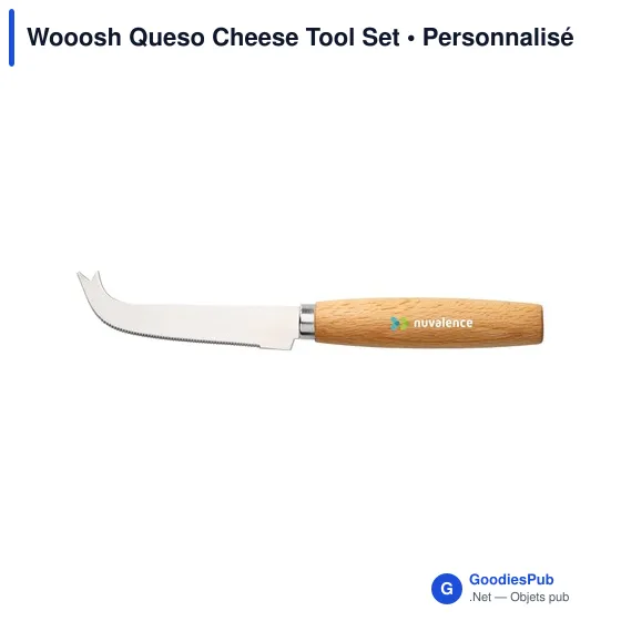 Ensemble d'ustensiles à fromage personnalisable avec logo - Wooosh Queso - Image 3