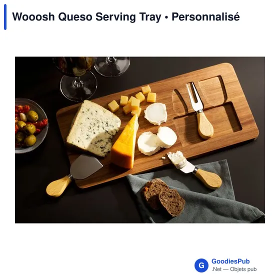 Plateau à fromage personnalisable avec logo - Wooosh Queso Serving Tray - Image 6