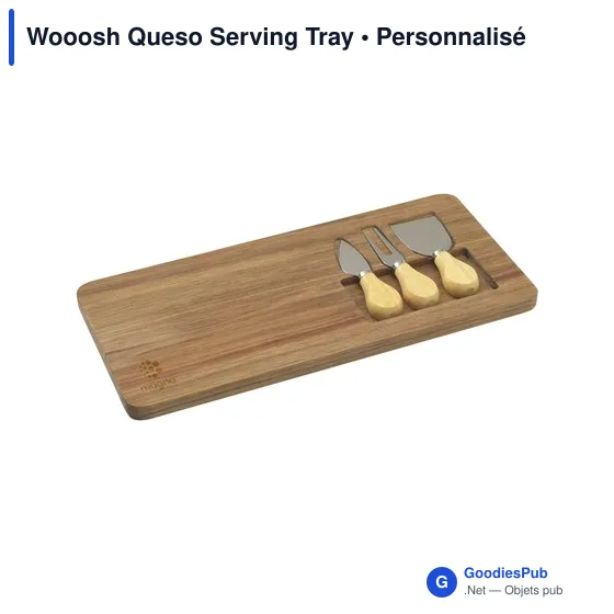 Plateau à fromage personnalisable avec logo - Wooosh Queso Serving Tray - Image 7