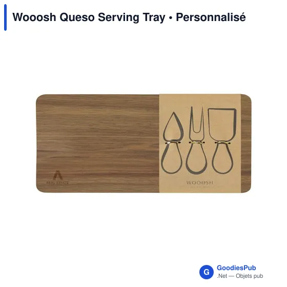 Plateau à fromage personnalisable avec logo - Wooosh Queso Serving Tray - Image 8