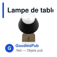 Lampe de table personnalisable Wooosh RCS Luzia avec logo - Miniature 1