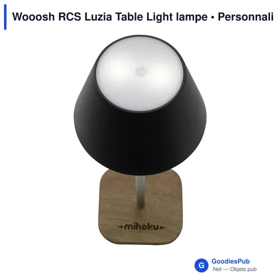 Lampe de table personnalisable Wooosh RCS Luzia avec logo - Image 1