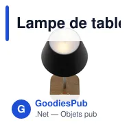 Lampe de table personnalisable Wooosh RCS Luzia avec logo - Miniature 2