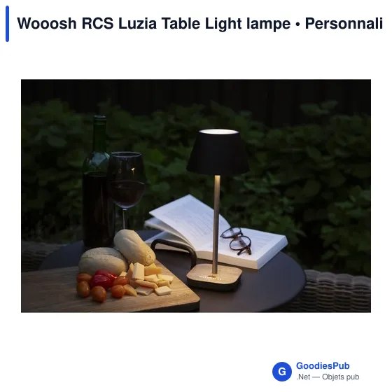 Lampe de table personnalisable Wooosh RCS Luzia avec logo - Image 11