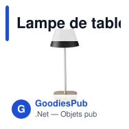 Lampe de table personnalisable Wooosh RCS Luzia avec logo - Miniature 12