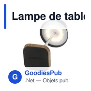 Lampe de table personnalisable Wooosh RCS Luzia avec logo - Miniature 3