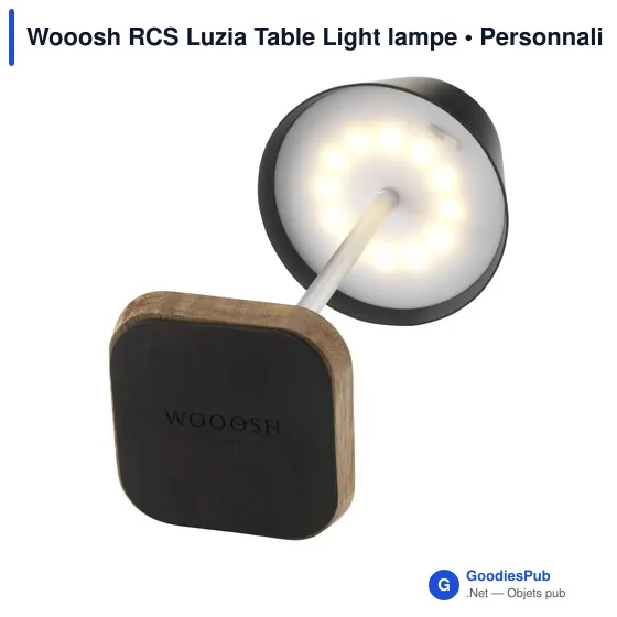 Lampe de table personnalisable Wooosh RCS Luzia avec logo - Image 3