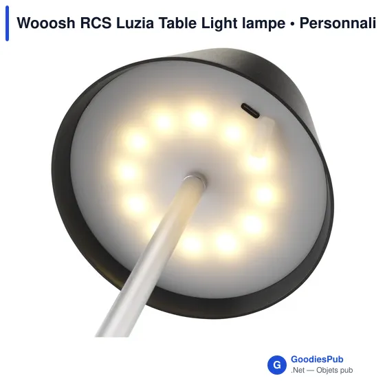 Lampe de table personnalisable Wooosh RCS Luzia avec logo - Image 5
