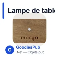 Lampe de table personnalisable Wooosh RCS Luzia avec logo - Miniature 6