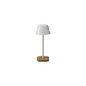 Variante gris - Lampe de table personnalisable Wooosh RCS Luzia avec logo