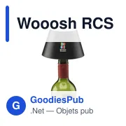 Lampe d'ambiance personnalisable Wooosh RCS Recycled WineLightavec logo - Miniature 1