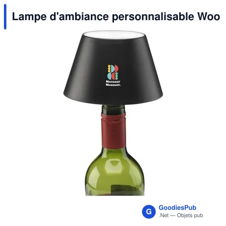 Lampe d'ambiance personnalisable Wooosh RCS Recycled WineLightavec logo