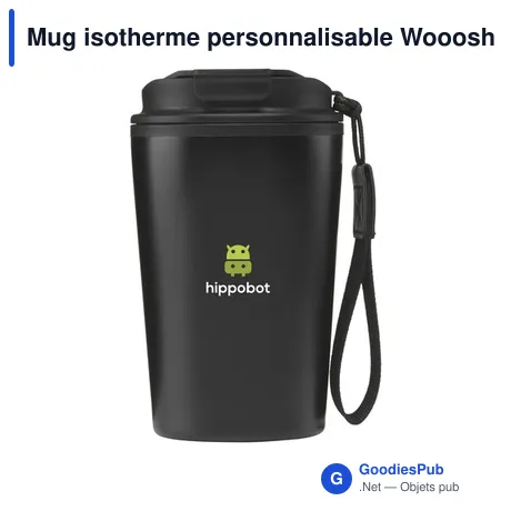 Mug isotherme personnalisable Wooosh RCS Varga 400 ml avec logo
