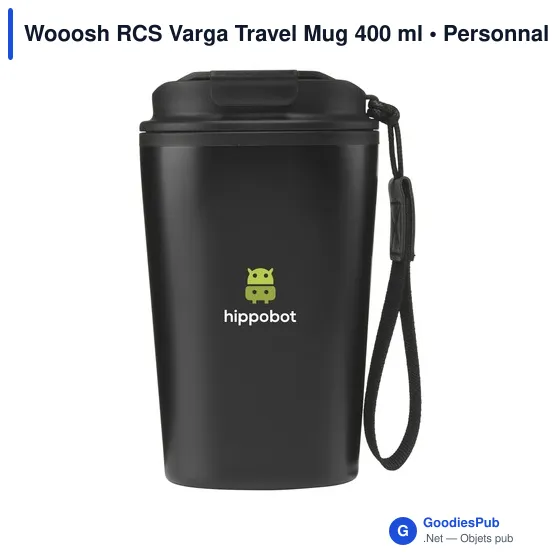Mug isotherme personnalisable Wooosh RCS Varga 400 ml avec logo - Image 1