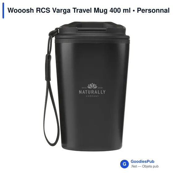 Mug isotherme personnalisable Wooosh RCS Varga 400 ml avec logo - Image 2