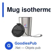 Mug isotherme personnalisable Wooosh RCS Varga 400 ml avec logo - Miniature 11