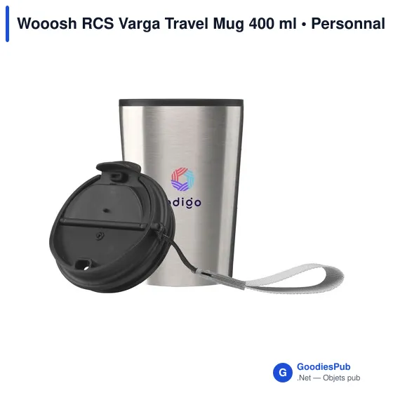 Mug isotherme personnalisable Wooosh RCS Varga 400 ml avec logo - Image 11