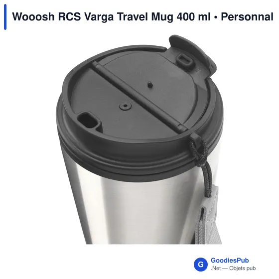 Mug isotherme personnalisable Wooosh RCS Varga 400 ml avec logo - Image 12